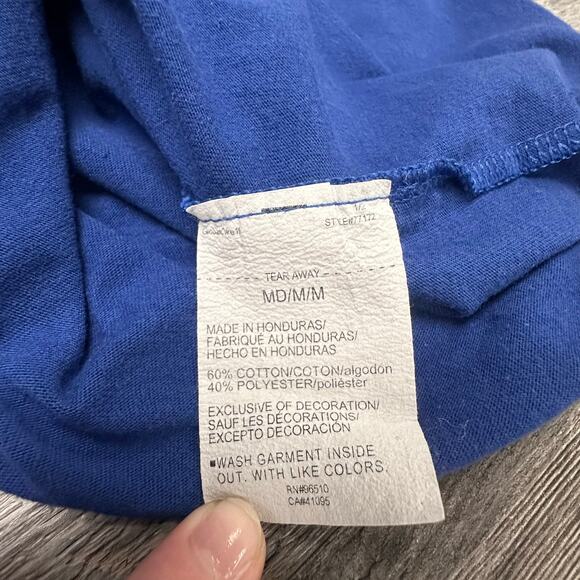 Under Armour Project Rock Brahma Bull Blue Orange Mens M Loose Graphic T-Shirt - Picture 5 of 9